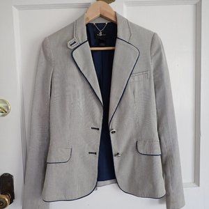 Mango White and Navy Blazer